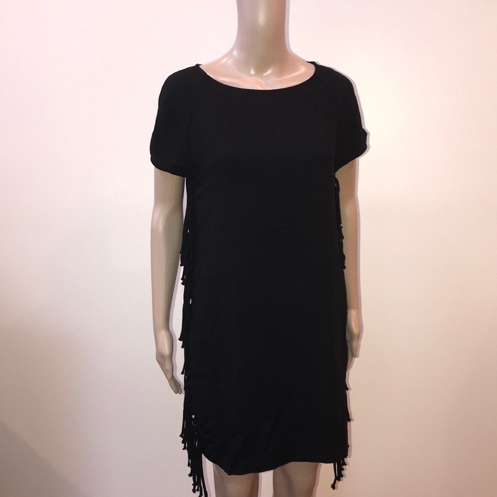 Black fringed dress